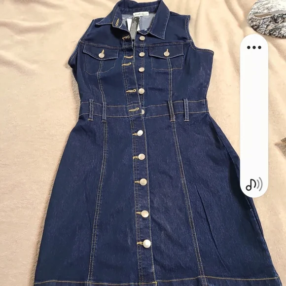 Dresses | Derek Heart Classic Denim Blue Jeans Dress Short Body Con Nwt  Size Medium | Poshmark